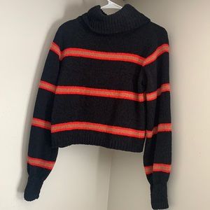 Cropped turtle neck sweater